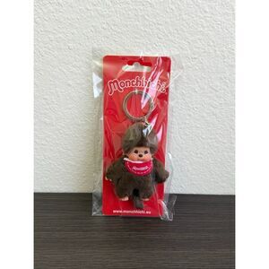 Monchhichi Boy Keychain Sekiguchi 4" Red Bib